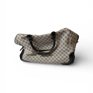 Lauren Ralph Lauren rolling duffel bag in the signature Jacquard Gray travel